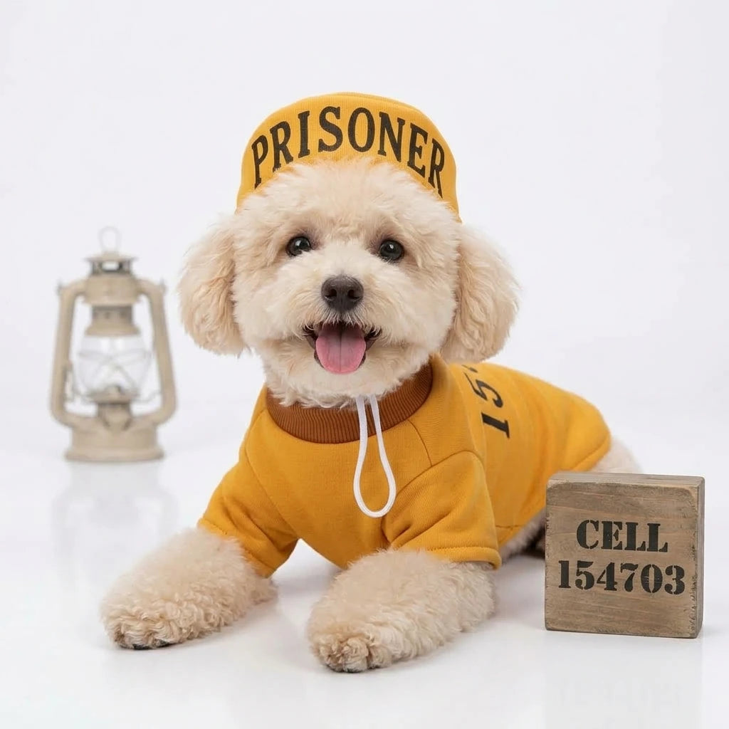 Yellow Prisoner Dog Costume