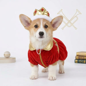 Red Royal King Dog Costume