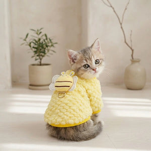 Tamecare Yellow Bee Cat Sweater