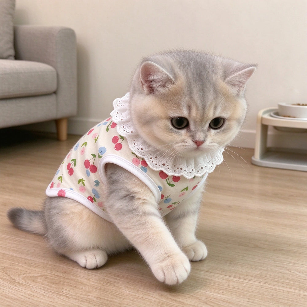 Tamecare Lace Trim Cat Vest