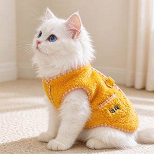 Tamecare Yellow Printed Cat Vest