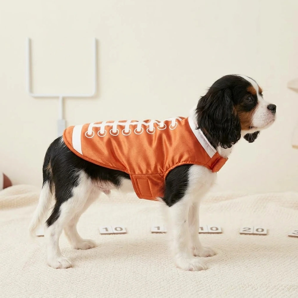 Orange Football Pattern Dog Vest