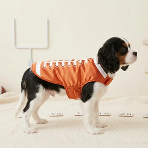 Orange Football Pattern Dog Vest