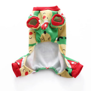 Tamecare Green Santa and Reindeer Christmas Dog Pajamas