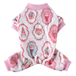 Tamecare Birthday Cake Four-Legged Velour Dog Onesie