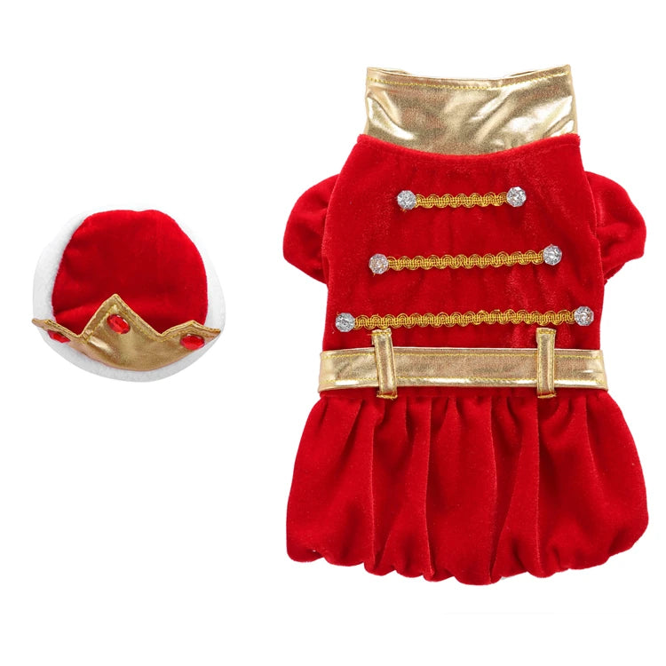 Red Royal King Dog Costume