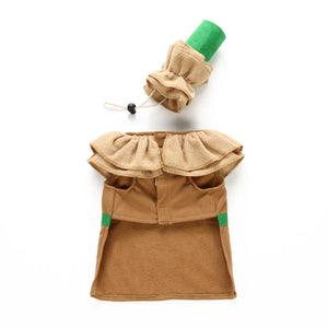 Tamecare Brown Latte Dog Costume Set with Hat