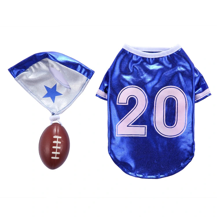 Blue Football Dog Costume