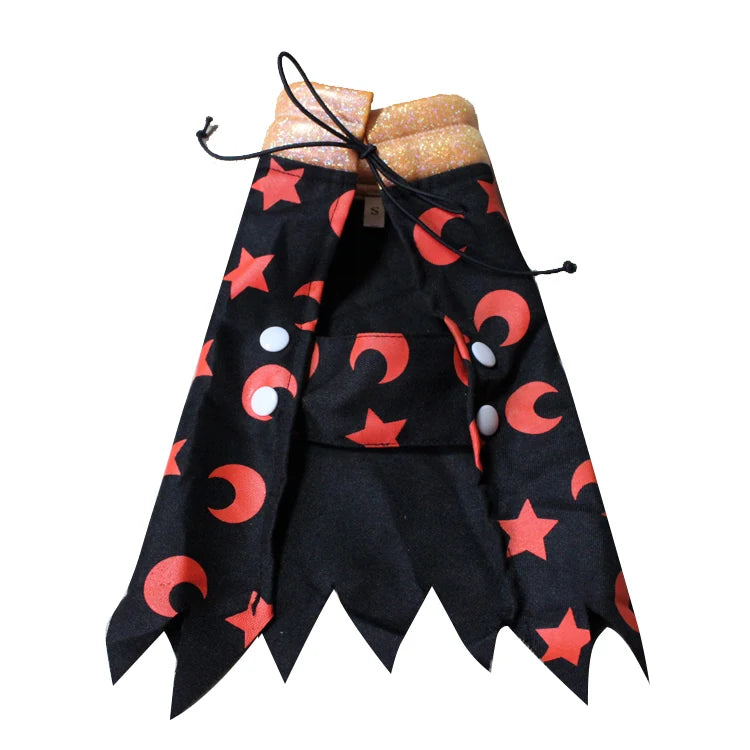 Tamecare Black Witch Hat and Cape Halloween Dog Costume