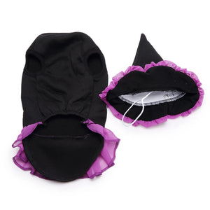 Tamecare Purple Witch Halloween Dog Costume Set