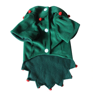 Tamecare Green Felt Elf Dog Costume with Hat and Ankle Cuffs