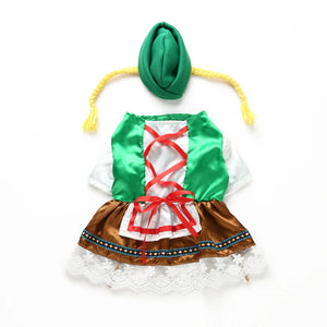 Tamecare Green Service Waitress Dog Costume Set