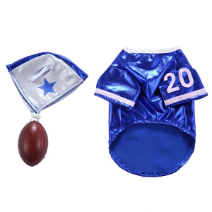 Blue Football Dog Costume