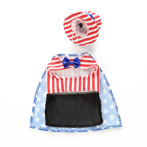 Tamecare Red White and Blue USA Santa Dog Costume