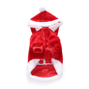 Tamecare Red Christmas Bear Dog Hoodie
