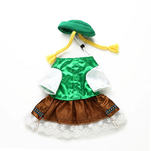 Tamecare Green Service Waitress Dog Costume Set