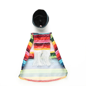 Tamecare Multicolor Mexican Poncho Dog Costume Set