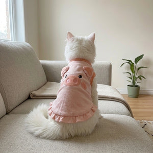 Tamecare Pink Pig & Blue Elephant Cat Sweater