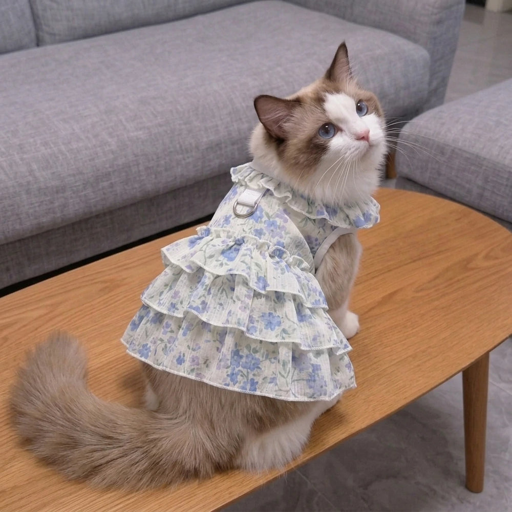 Tamecare Floral Ruffle Cat Dress