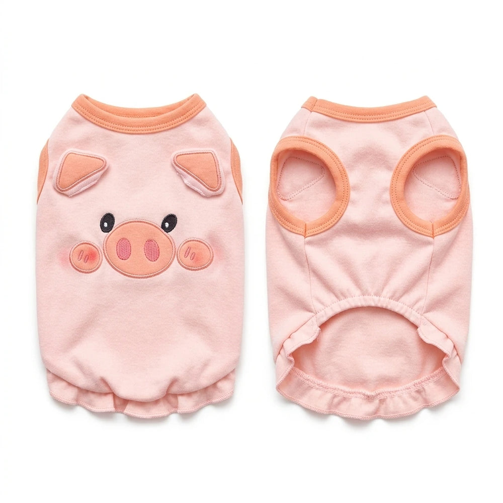 Tamecare Pink Pig & Blue Elephant Cat Sweater