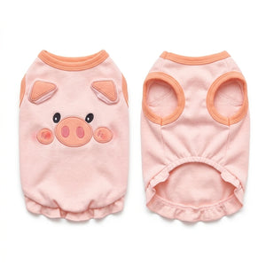 Tamecare Pink Pig & Blue Elephant Cat Sweater