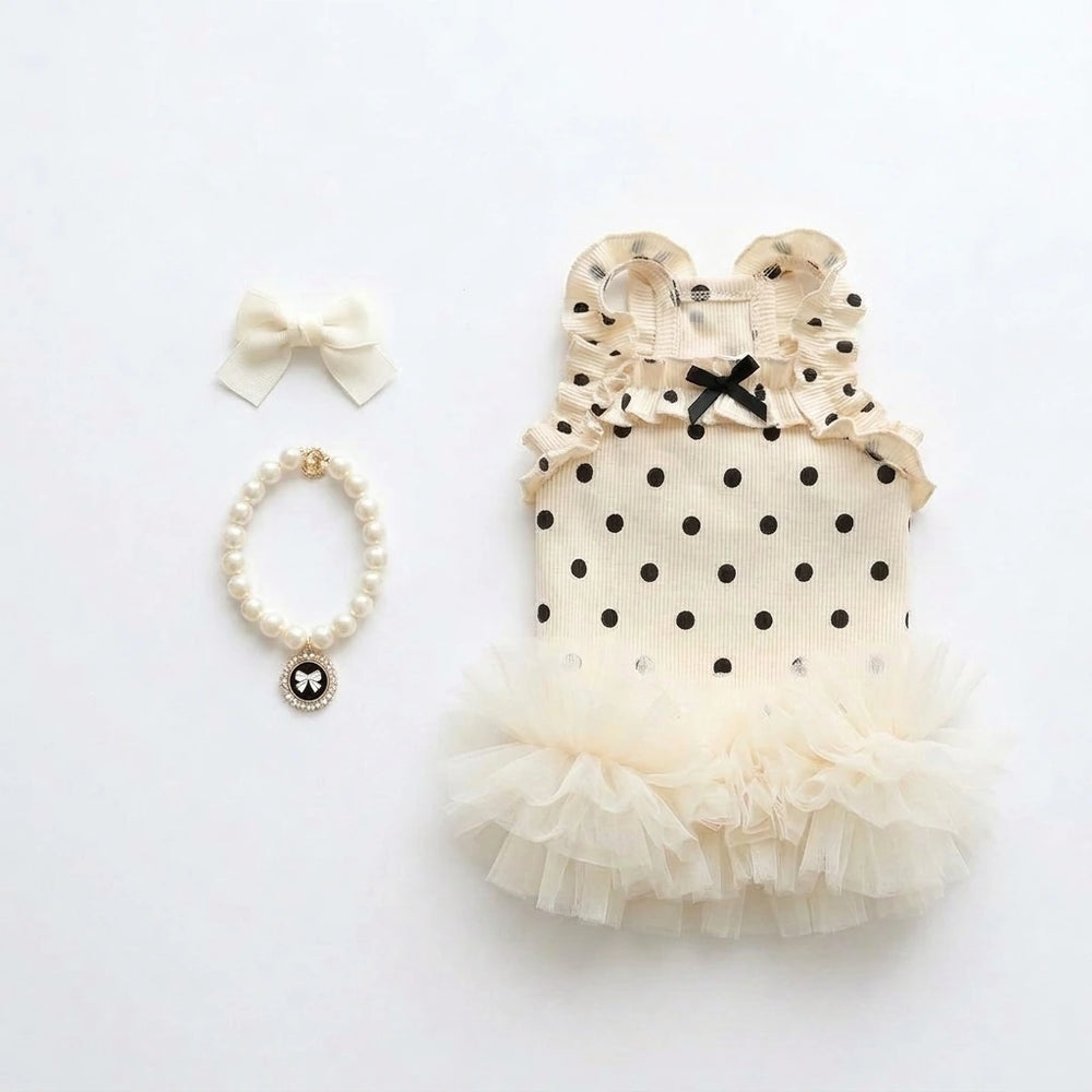 Tamecare Polka Dot Ruffle Cat Dress