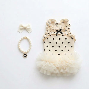 Tamecare Polka Dot Ruffle Cat Dress