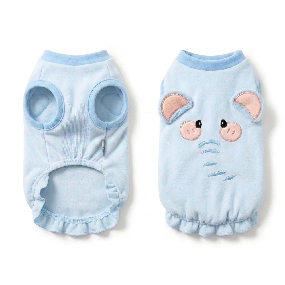 Tamecare Pink Pig & Blue Elephant Cat Sweater
