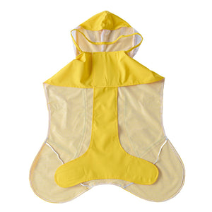 Large Dog Waterproof Hooded Rain Cape with Clear Visor