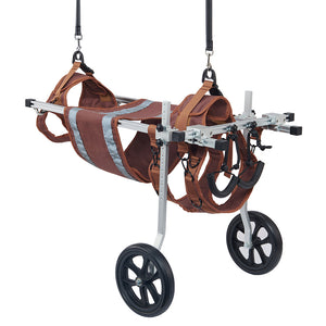 Tamecare Large Dog Rear-Leg Wheelchair, Brown Adjustable Sling Frame