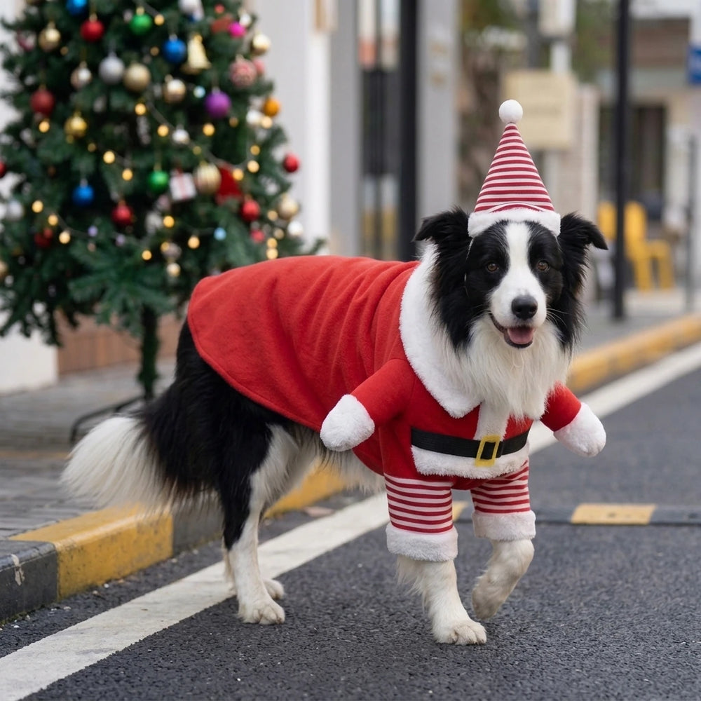 Tamecare Christmas Santa Dog Costume Set