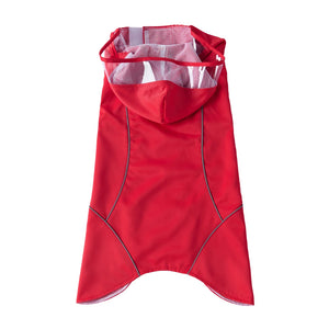 Large Dog Waterproof Hooded Rain Cape with Clear Visor