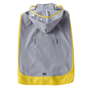 Large Dog Two-Tone Hooded Rain Cape with Clear Visor