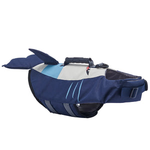 Tamecare Shark Dog Life Jacket Reflective Buoyant Pet Swimming Vest