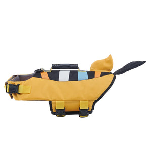 Tamecare Yellow Clownfish Dog Life Jacket | Reflective Buoyant Pet Swimming Vest