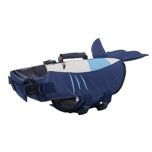 Tamecare Shark Dog Life Jacket Reflective Buoyant Pet Swimming Vest