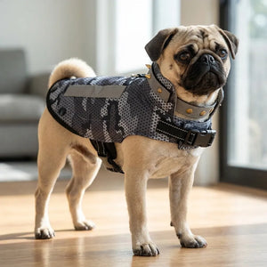 Tamecare Gray Camo Padded Anti-Bite Recovery Vest for Dogs