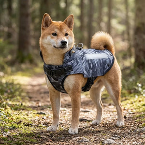 Tamecare Gray Camo Padded Anti-Bite Recovery Vest for Dogs