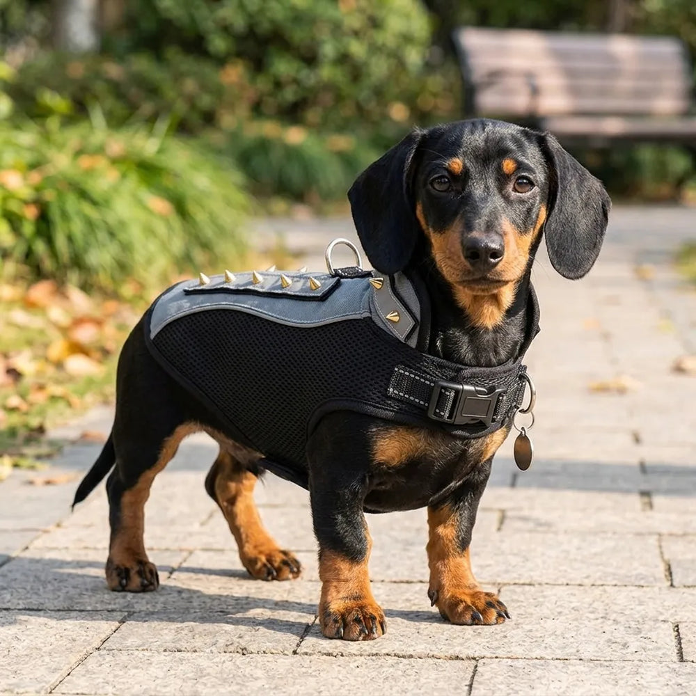 Tamecare Gray Double-Stud Anti-Bite Recovery Vest for Dogs