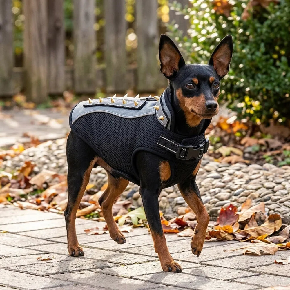 Tamecare Gray Double-Stud Anti-Bite Recovery Vest for Dogs