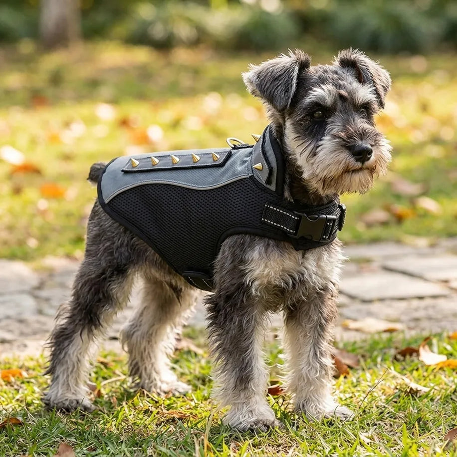 Tamecare Gray Double-Stud Anti-Bite Recovery Vest for Dogs