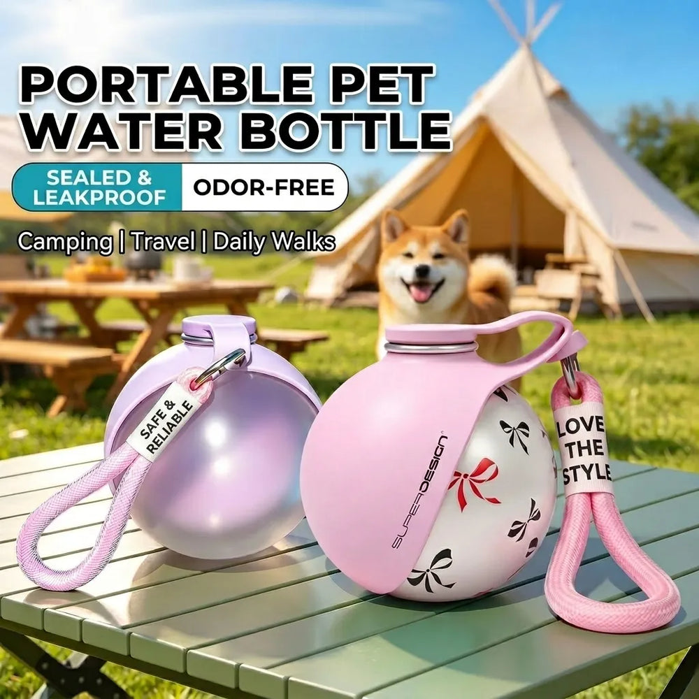 Portable Leak-Proof Pet Water Bottle for Travel & Walks