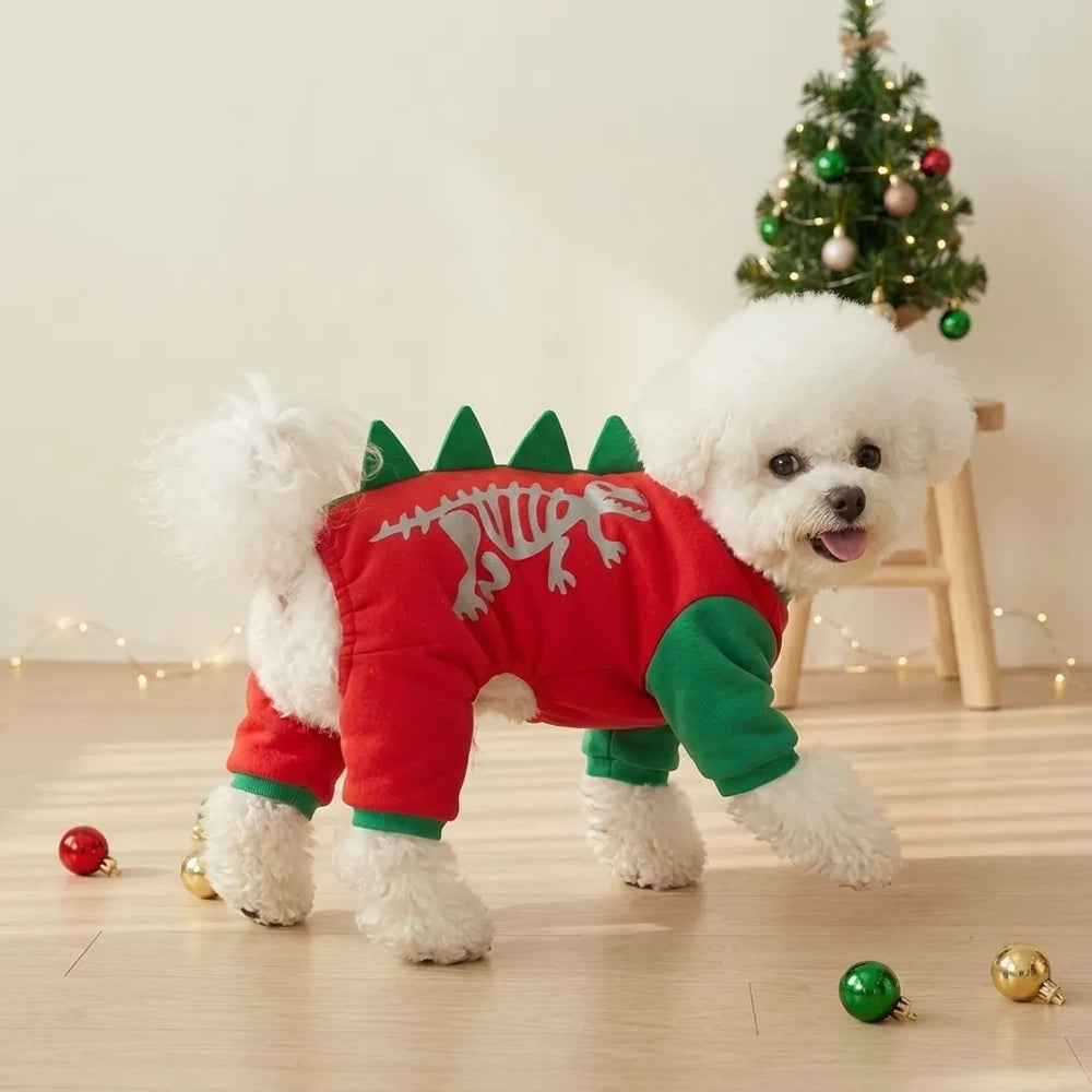 Tamecare Red Skeleton Dragon Dog Halloween Costume