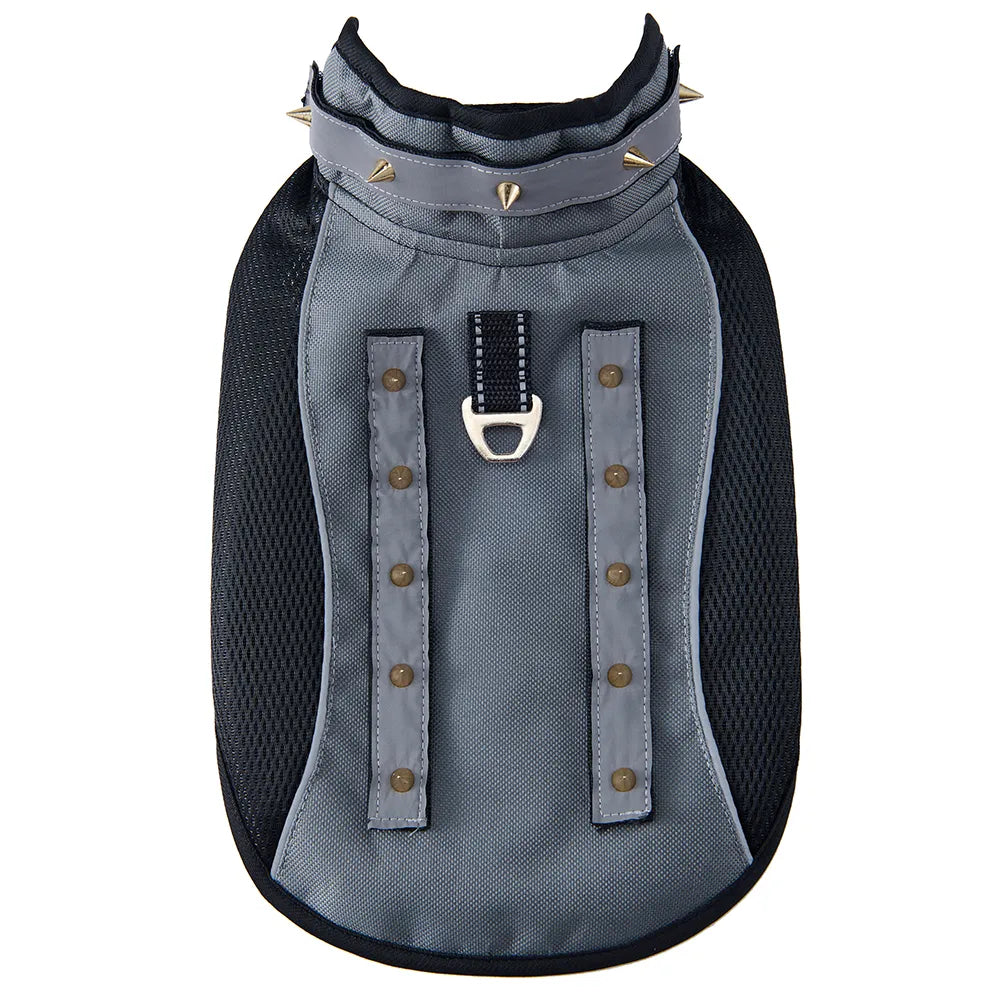 Tamecare Gray Double-Stud Anti-Bite Recovery Vest for Dogs