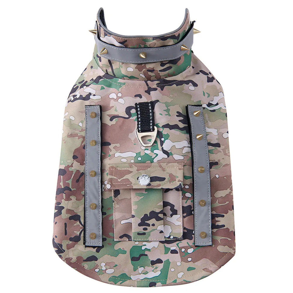 Tamecare Green Camo Pocket Anti-Bite Recovery Vest, Double-Stud Design