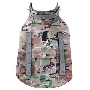 Tamecare Green Camo Pocket Anti-Bite Recovery Vest, Double-Stud Design