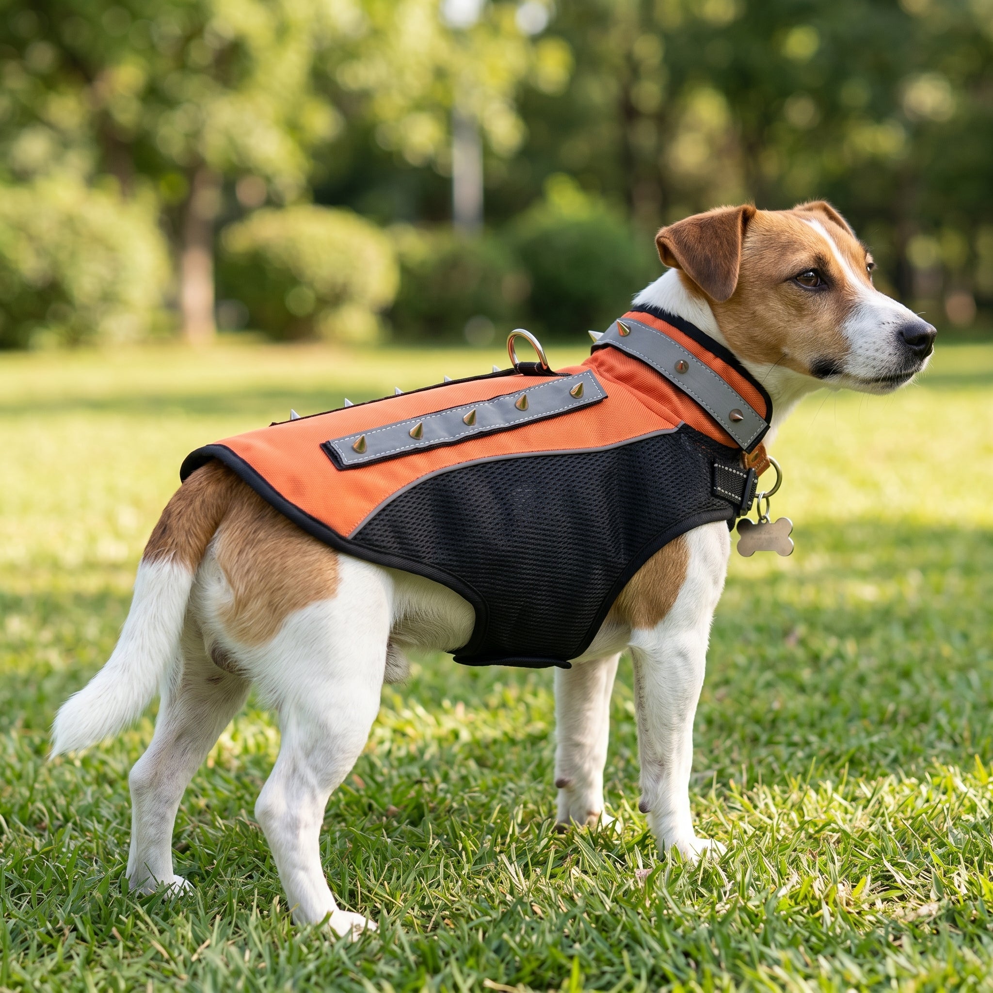 Tamecare Gray Double-Stud Anti-Bite Recovery Vest for Dogs