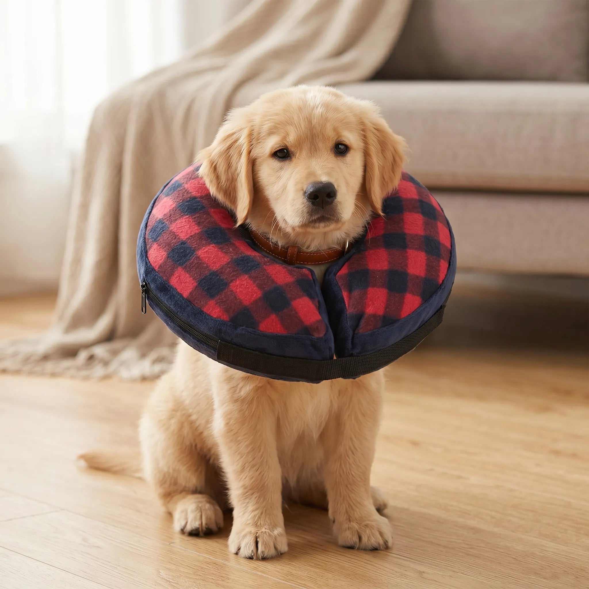 Pet inflatable protective collar