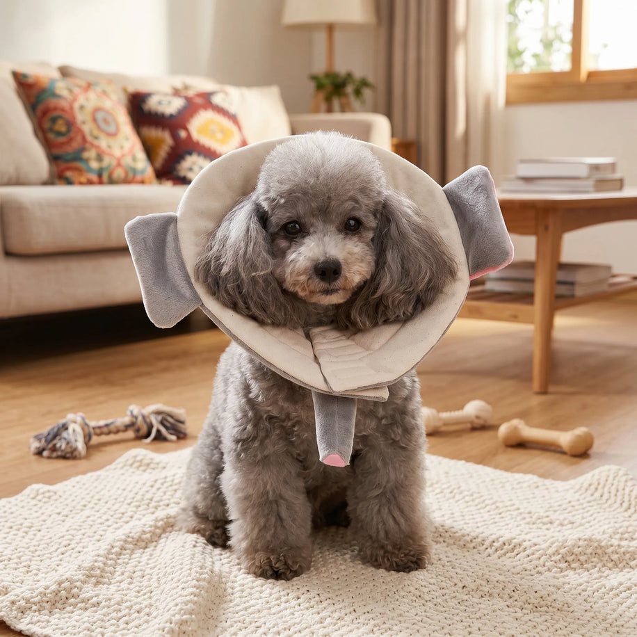 Elephant-shaped Elizabethan collar