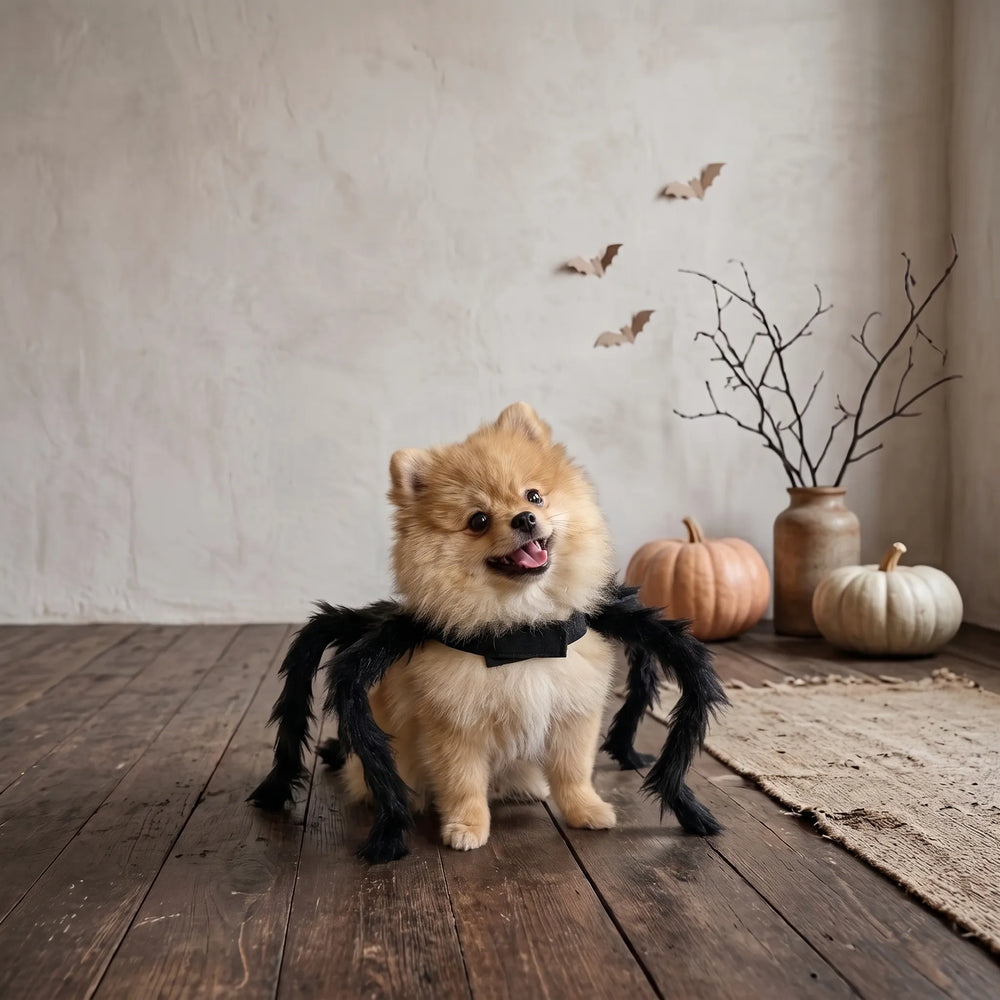Tamecare Spider Dog Costume, Black Halloween Outfit